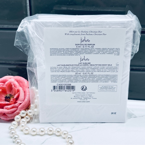 Dior J’adore 2pc Gift Set:  .17oz/5ml & Beautifying Body Milk 20ml. - Picture 8 of 8